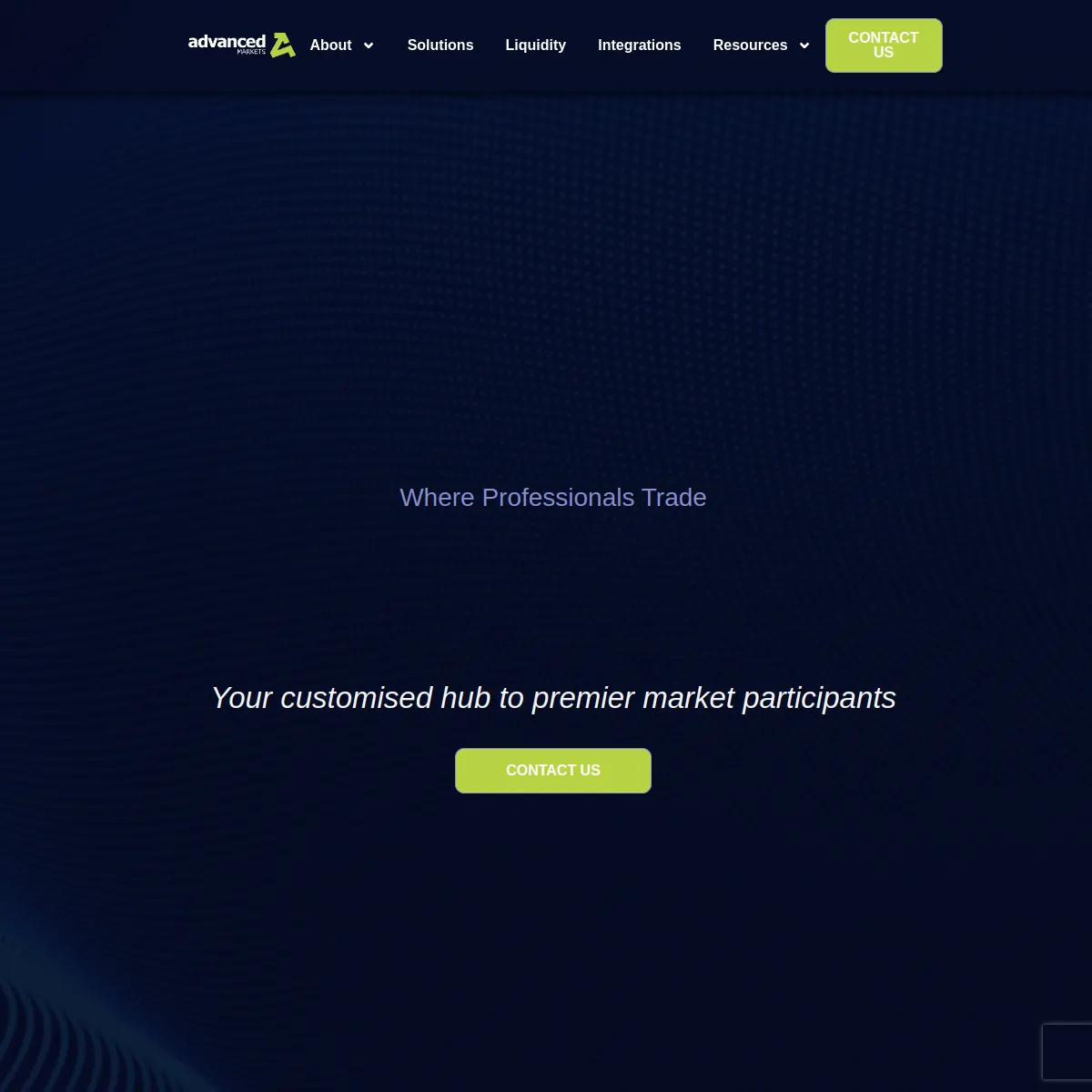 Advanced Markets website screenshot