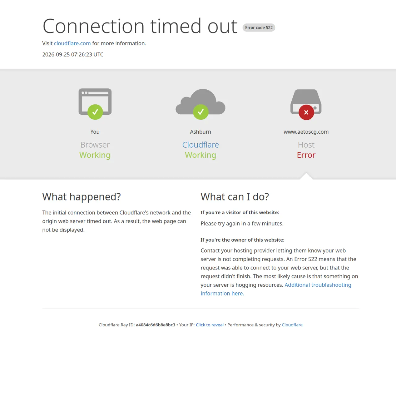 AETOS website screenshot
