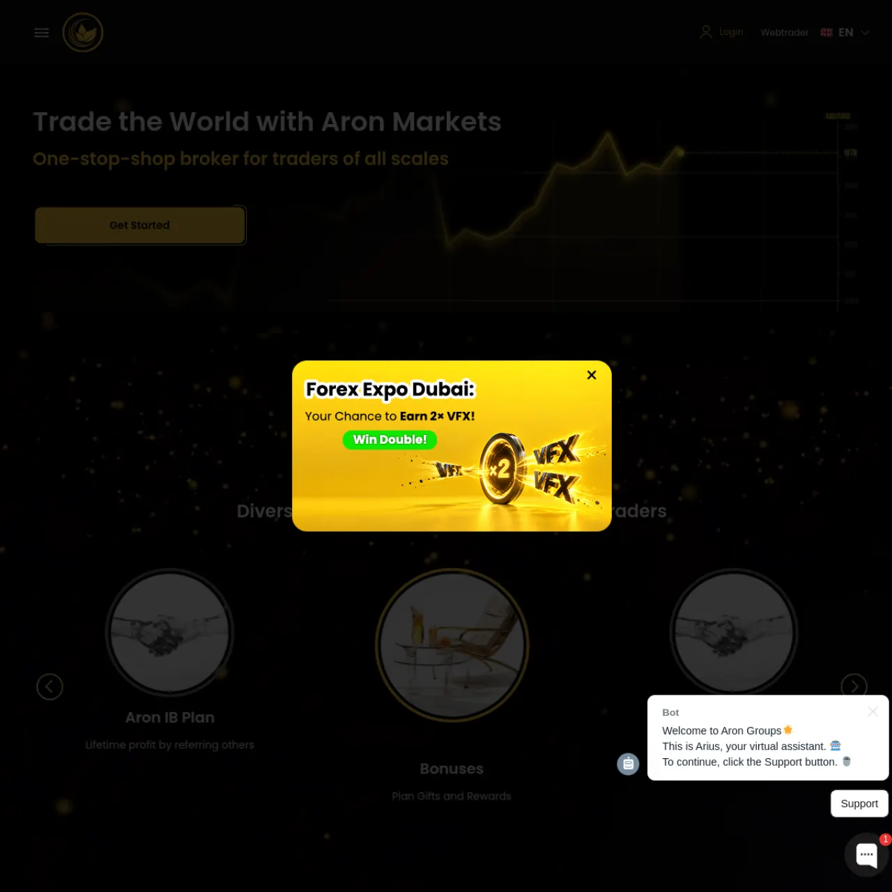 Aron Groups website screenshot