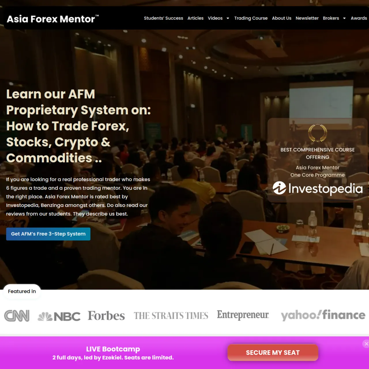 Asia Forex Mentor website screenshot