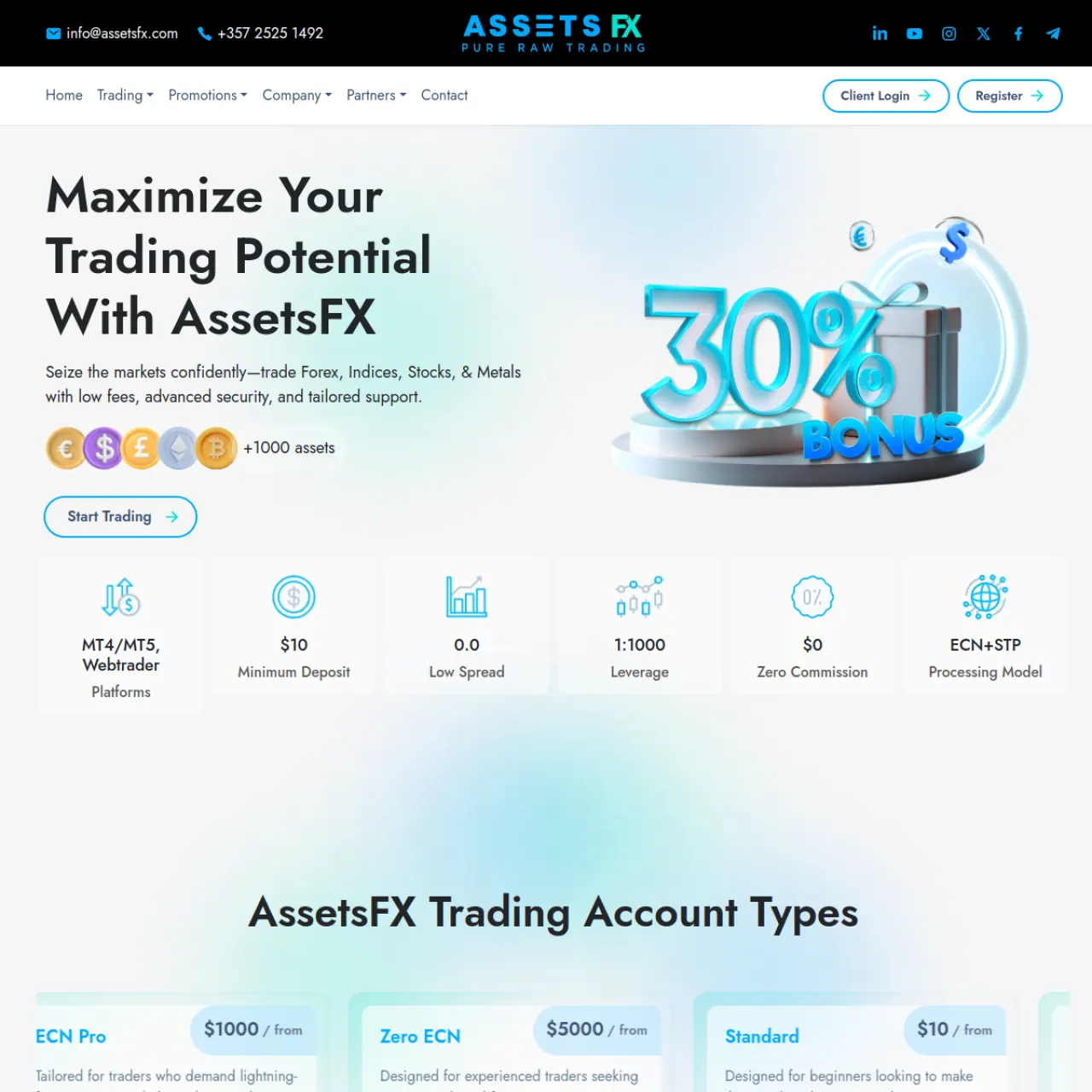 AssetsFX website screenshot