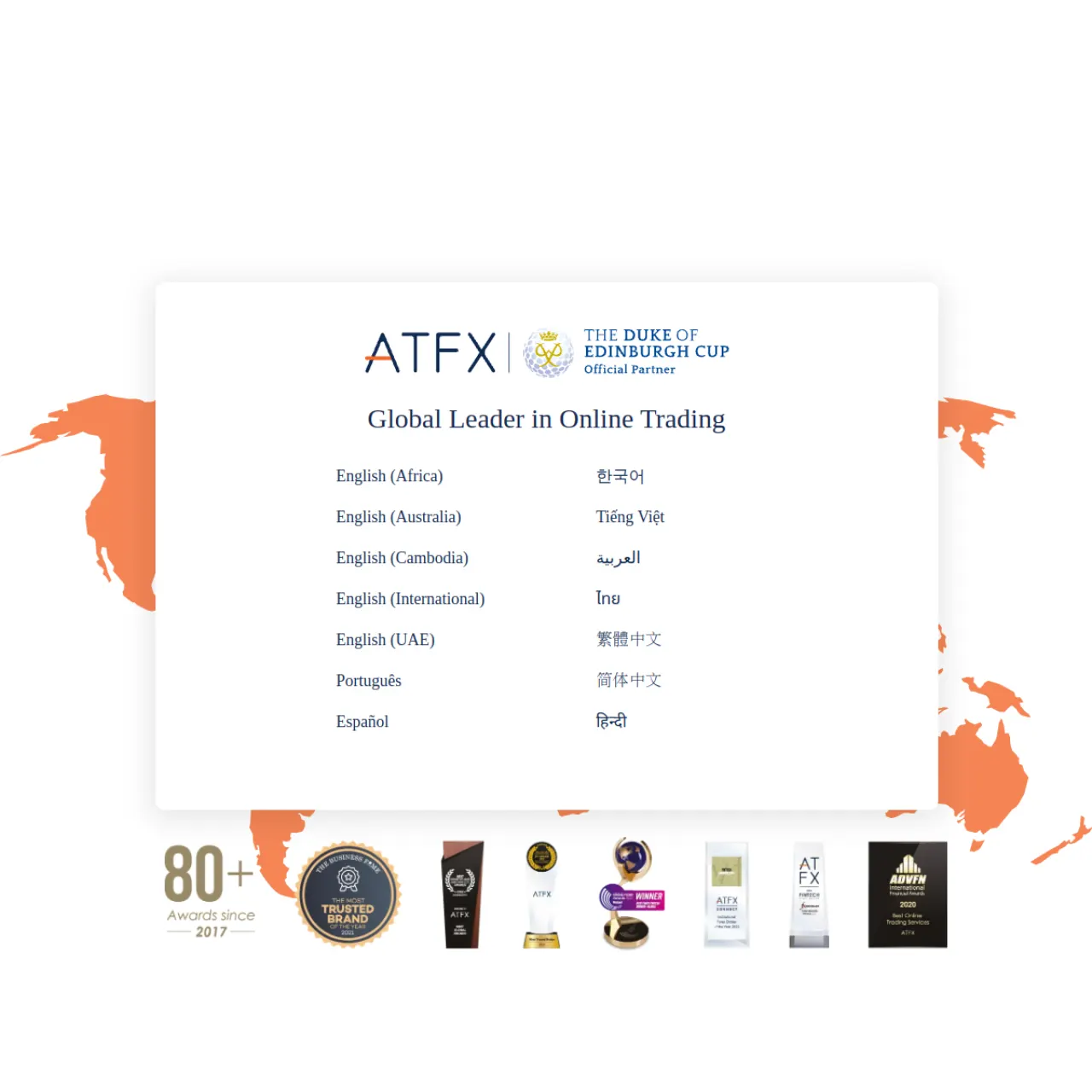 ATFX website screenshot
