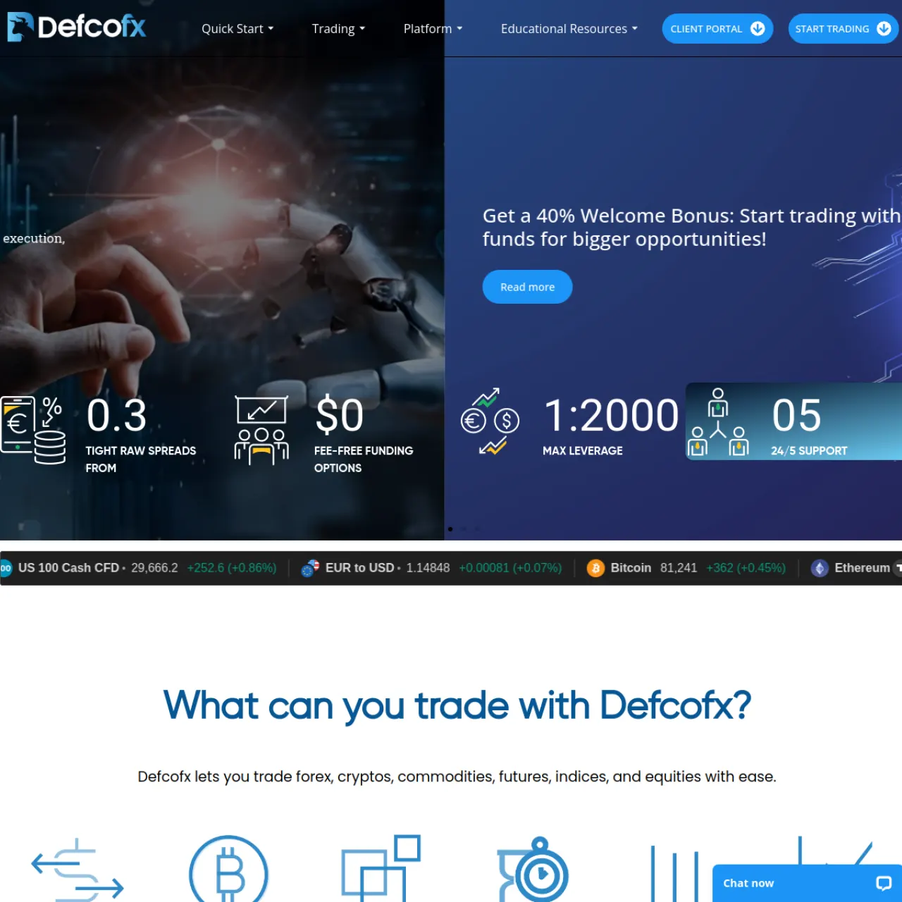 DefcoFX website screenshot