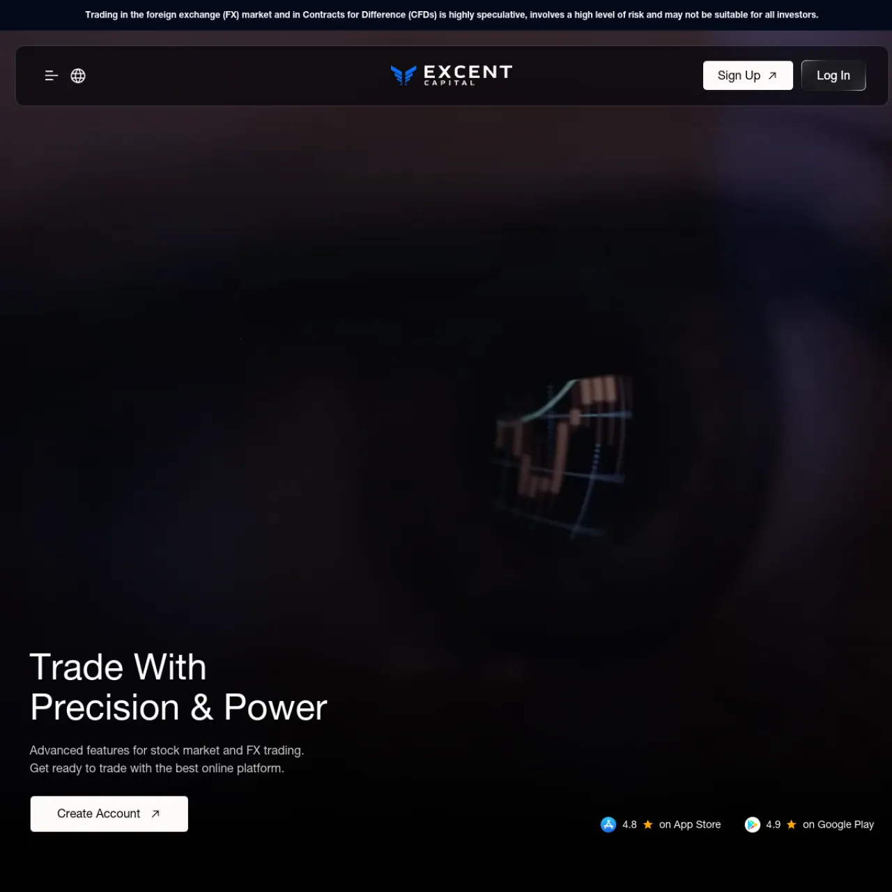 Excent Capital website screenshot