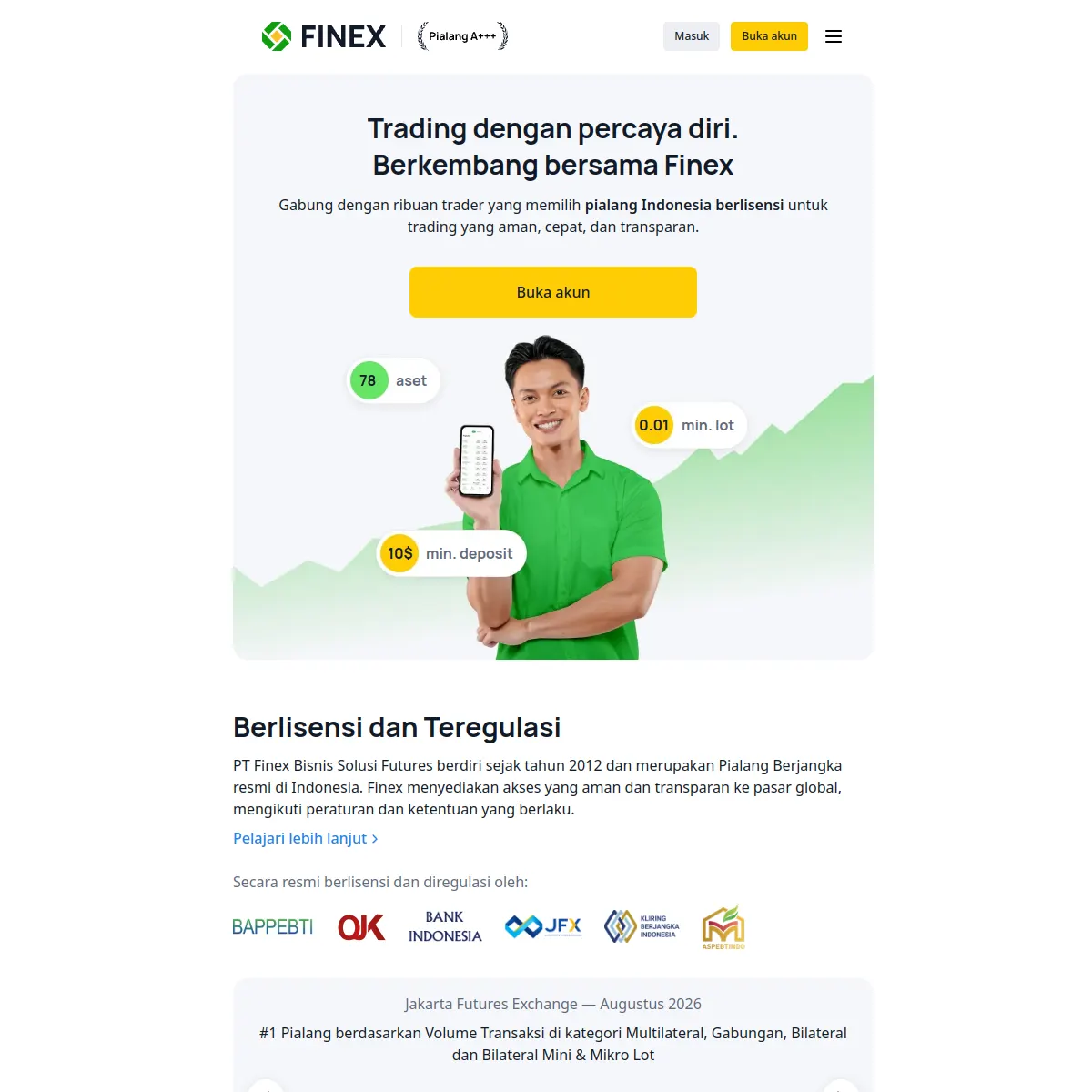 Finex website screenshot