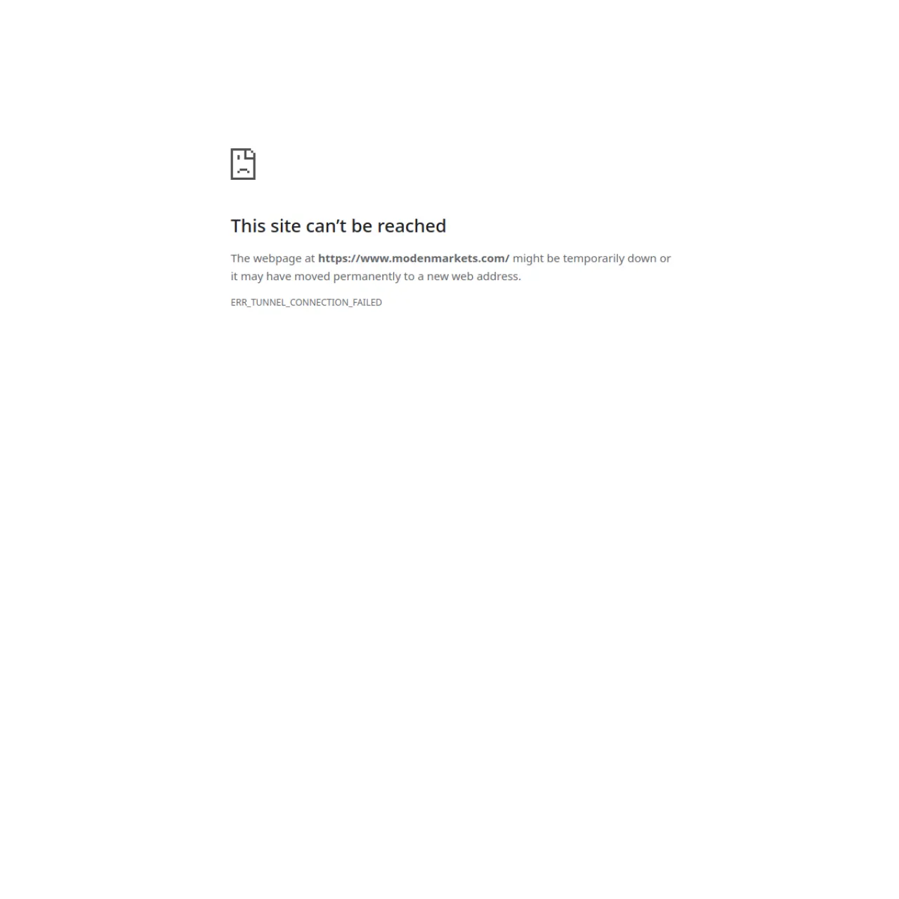 Modern Markets website screenshot