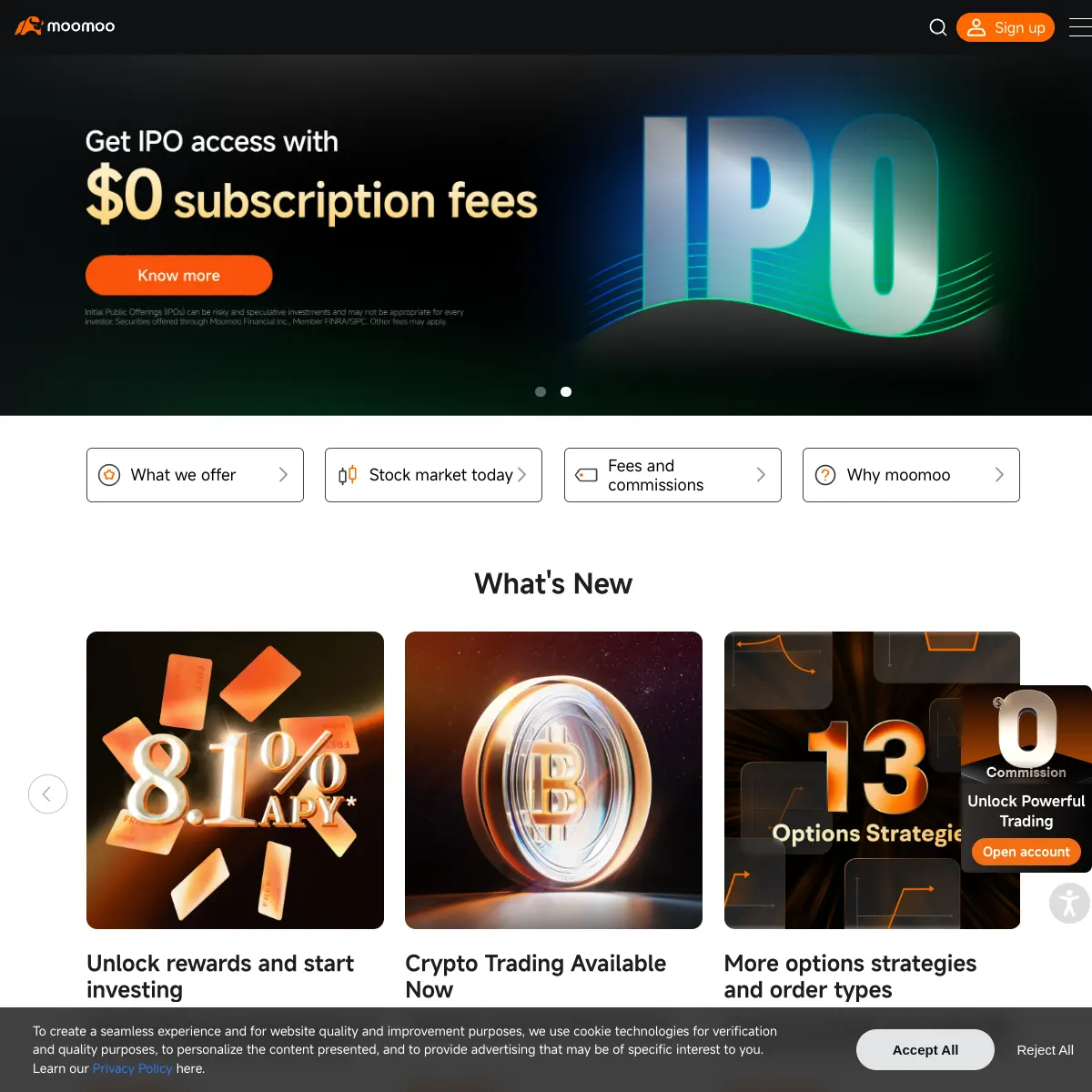 Moomoo broker website screenshot (May 19, 2026)