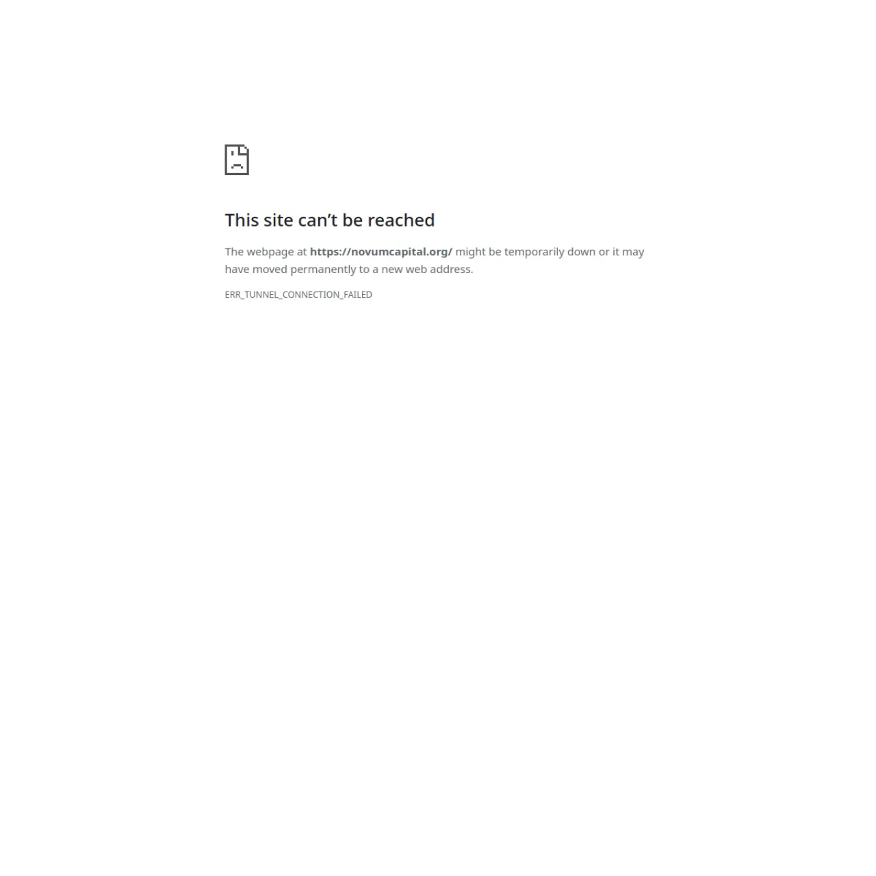 Novum Capital website screenshot