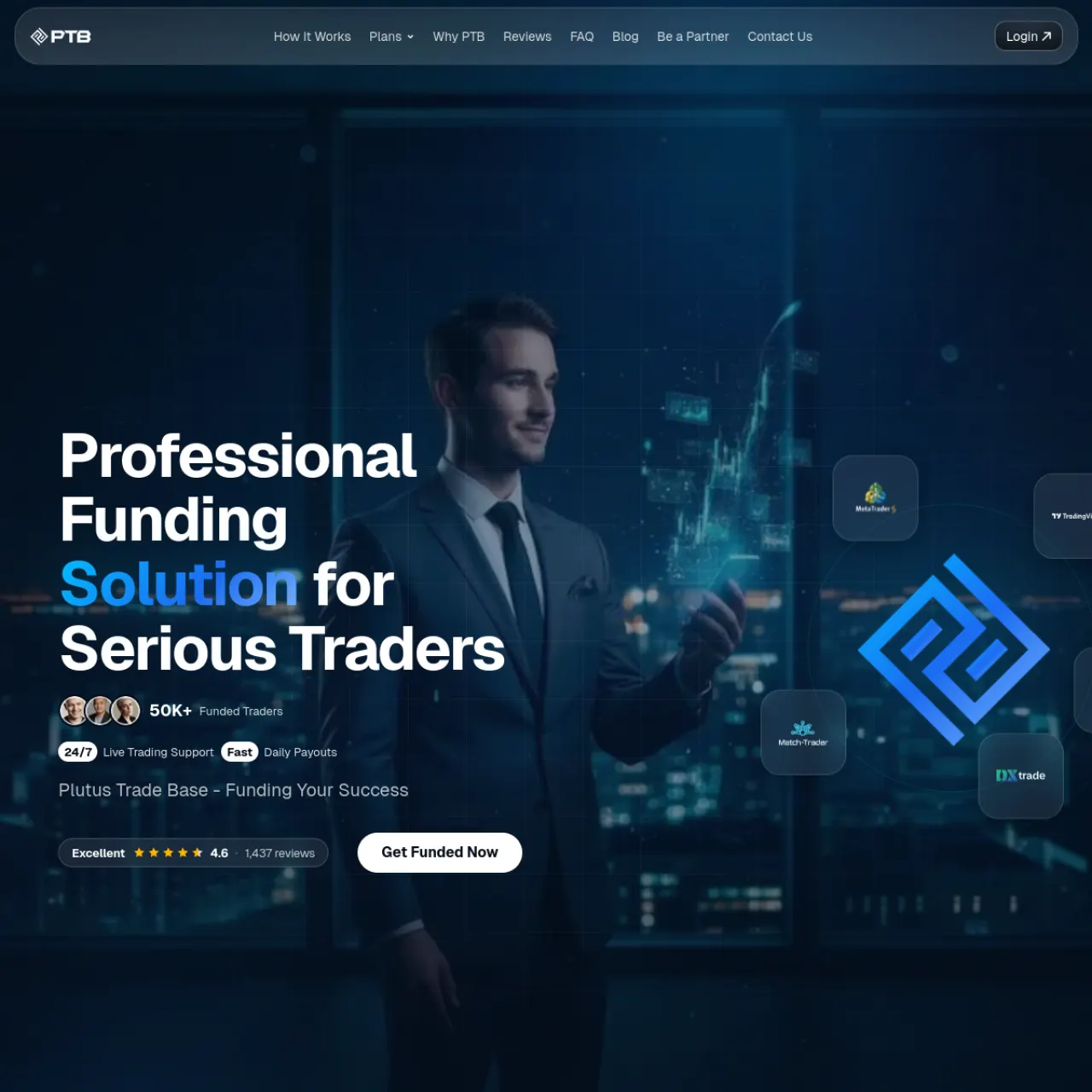 Plutus Trade Base لقطة شاشة لموقع شركة التداول الخاصة (26 مايو 2026)