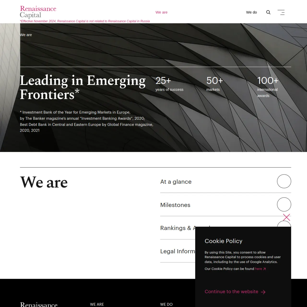 Renaissance Capital website screenshot