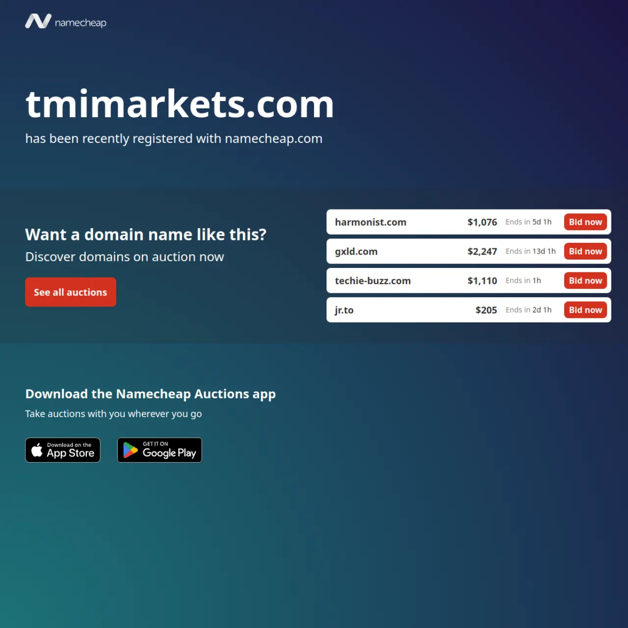 TMi Markets website screenshot