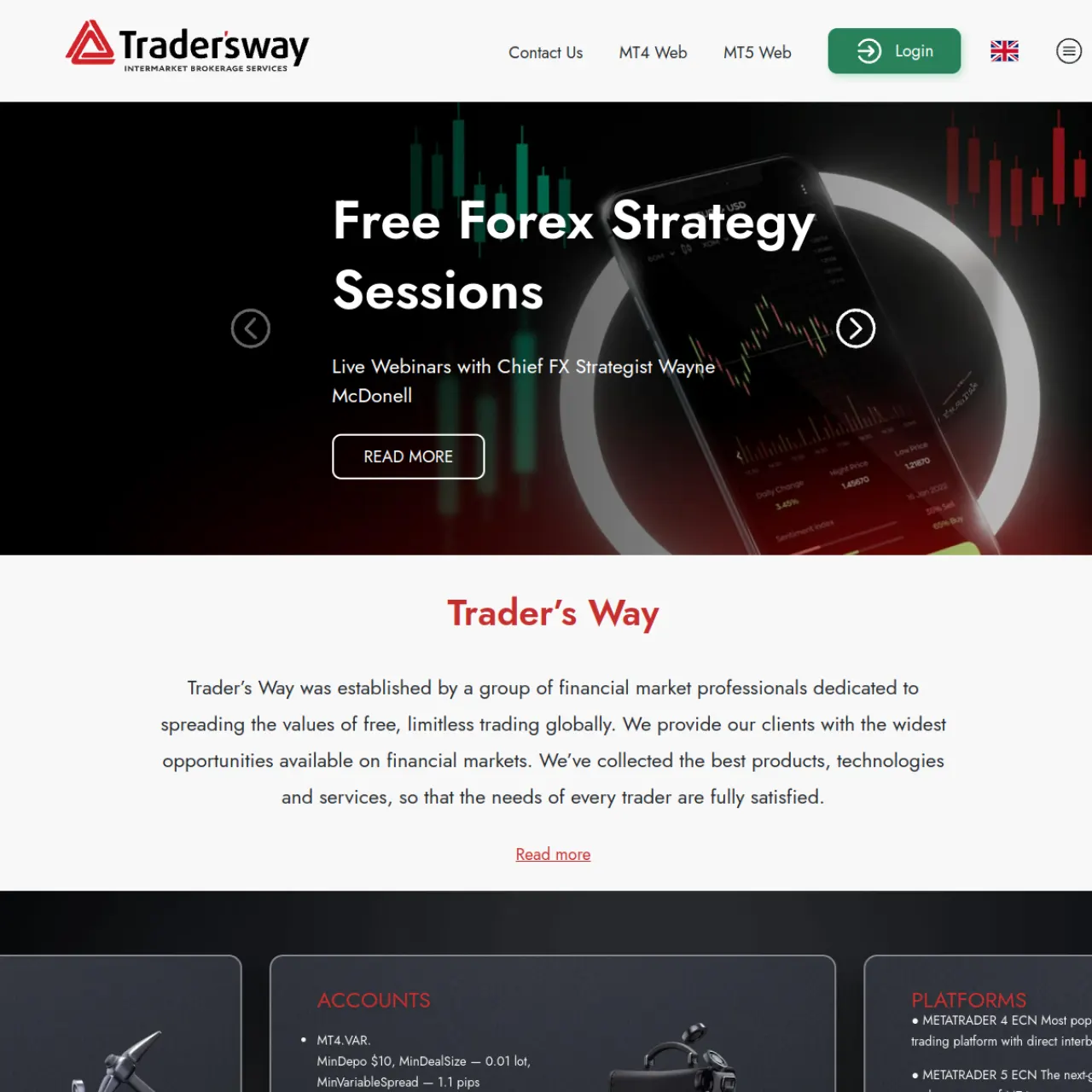 Trader's Way website screenshot