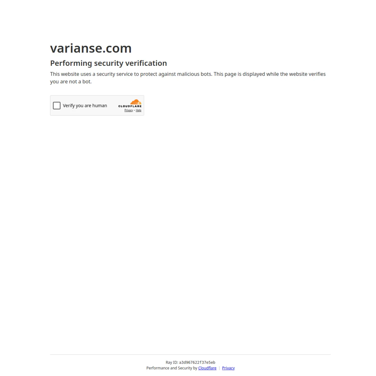Varianse website screenshot