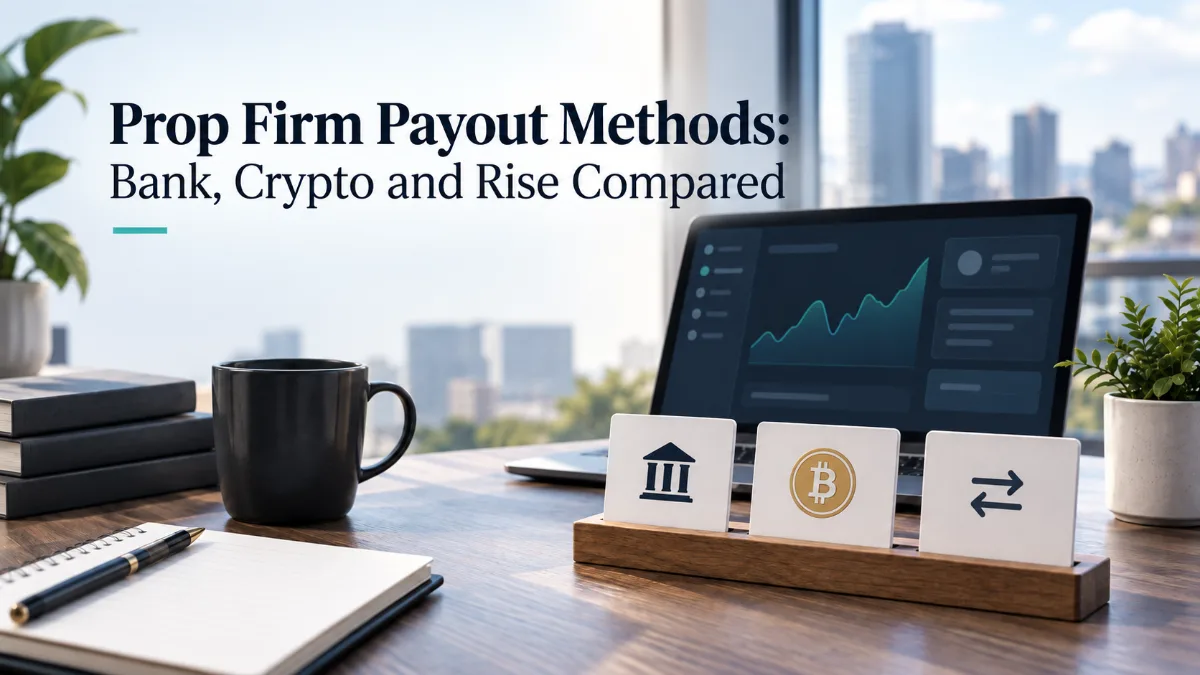 Prop Firm Payout Methods: Bank, Crypto and Rise Compared